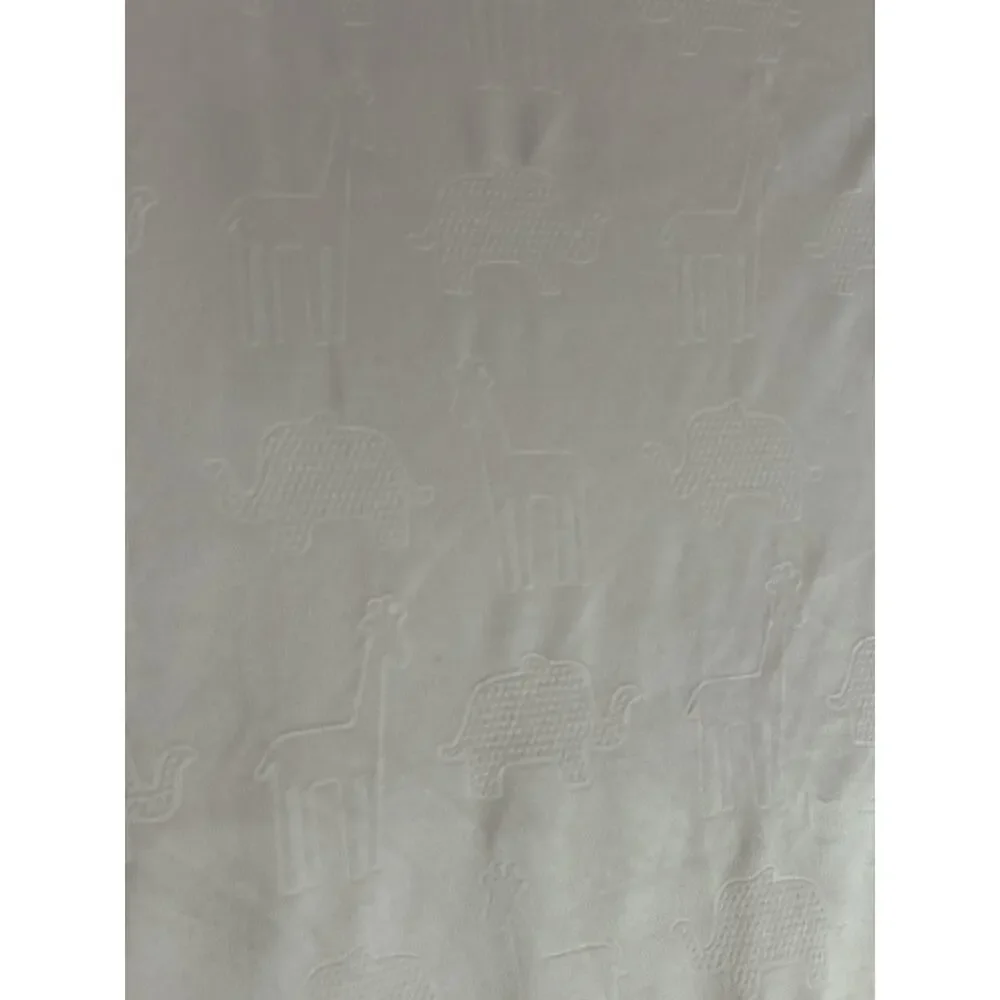 SL Home Fashions Pink Elephant Giraffe Embossed Baby Blanket Sherpa Back